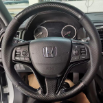 for Honda UR-V Avancier 2017- Hand-stitched peach wood grain non-slip Leather Car Steering Wheel Cover 2