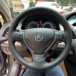 For Acura RDX 2013-2017 ILX 2012- ZDX TL 2009-2012 Hand-stitched non-slip Leather suede Car Steering Wheel Cover suede