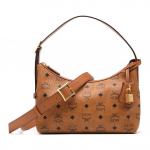MCM Aren Visetos Monogramm Ripats Trendikas Hobo Kott Naiste kotid Pruun Konjak MWHESTA01CO001 Basic Set (Bag+Dust Bag)