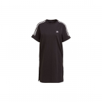 Adidas Originals Trefoil T-s&auml;rkkleit Vabaaja L&otilde;tv &Uuml;mmargune kaelus Triibuline Mugav Hingav L&uuml;hikeste varrukatega Kleit Naiste kleidid Must GN2777 30