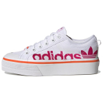 Adidas Originals NIZZA Originals Platform Low top Skateboard Shoes Women's White Pink Orange S42604 36