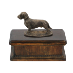 Dachshund Wire-haired, Wiener dog, Badger dog - urn for dog ashes, classic urn with a statuette, elegant urn with a dog by Art-Dog brand pruun