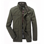 Meeste tuulepluusid Mitme taskuga puuvillased jakid Slim Fit Meeste t&auml;navar&otilde;ivad Parkmantlid M-7XL M