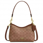 Coach Laurel 19 Logo Kuldne Metall K&auml;eshoitav Crossbody Kott Naiste &Otilde;lakott Pruun CBH15-IMXHE Basic Set (Bag+Dust Bag)