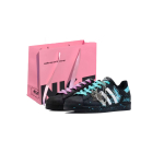 Adidas Originals Superstar 2 Erinevad Liblika Unistus Kulumiskindlad Madalad Rula Kingad Unisex Roosa Sinine JI0079(Team1445-) 43⅓
