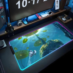 subnautica Hiirematt RGB M&auml;nguri Hiirematt Suur LED-matt PC Lauamatt Helendav Hiirematt Suured Klaviatuurimatid Lauamatt Taustvalgustusega RGB900x400x3mm