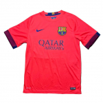 Nike Barcelona 2014/15 v&otilde;&otilde;rsilgav&auml;rvi plokk l&uuml;hikeste varrukatega &uuml;mmarguse kaelusega jalgpallis&auml;rk meestele topsid 610595-673 S