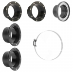 6 tk Magnetilised Tolmu kogumise &uuml;hendused Puidut&ouml;&ouml;tlemisseadmete jaoks Kiire &uuml;hendus 100 mm Voolikuklamber Tugeva ABS-konstruktsiooniga 1