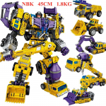 Jinbao 5 in 1 Suur 45CM Transformeeruv Predaking M&auml;nguasjad Anime Devastator KO G1 Robot Tegevuskuju Kuju Poiss Lapsed Laps Kingitus