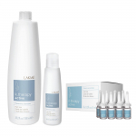 Lakme K.Therapy Juuste v&auml;ljalangemise vastane &scaron;ampoonikomplekt 1000ml &scaron;ampoon + 125ml losjoon + 8x6ml &scaron;okikontsentraat Tugevdab juurestikku V&auml;hendab juuste v&auml;ljalangemist
