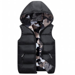 S&uuml;gistalvine moodne kapuutsiga vest vabaaja paks vest unisex paaridele M must