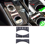 Jaguar XF XJ 2010-2019 jaoks alumiiniumisulamist Must Nuppude Kleebised Autotarvikud Salongi AC K&auml;igukasti L&uuml;liti Remondi Kleebised