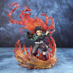 22cm Demon Slayer Kamado Tanjirou Hinokami Kagura Anime Kuju Mudel Skulptuur Poiste Kollektsioon Lauakaunistus Ornament M&auml;nguasjad Kingitus