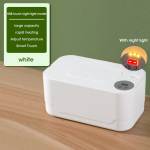 LED-ekraaniga beebipuhastuslappide soojendaja Niiskete salvr&auml;tikute dosaator Kaasaskantav USB-laetav Beebipuhastuslappide soojendaja Salvr&auml;tikute kuumutuskarp Kodu-/autokasutus beige