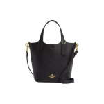 Coach Hanna 18 magnetilise kl&otilde;psuga kahepoolne nahast &auml;mbrikott Naiste kotid Kuldne Must CR168-IMBLK Basic Set (Bag+Dust Bag)