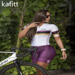 Kafitt Naiste jalgrattasporti sobiv &uuml;likond - &Uuml;hes t&uuml;kis l&uuml;hikeste varrukatega suvine mini-ahvike komplekt jalgrattav&otilde;istluse riietuseks XS（old）