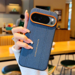 Luksuslik Risttekstuuriga Nahkdisainiga &Uuml;mbris Google Pixel 10 9 10A 9A Pro XL Slim Oranži Kaamerar&otilde;ngaga P&otilde;rutuskindel &Uuml;mbris Google Pixel 9