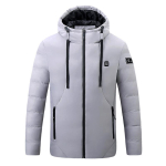 2026 Meeste Naiste Elektriliselt Soojendatav Jakk Soojendav Vest USB Termiline Soe Riie Sulg Suur Suurus Talvejakk M valge