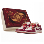 Jordan Air Jordan 1 Hobuseaasta CNY Pulmasussid, Kolm Korda Lab, &Uuml;hendatud S&uuml;damed, Punane Ilu, Karbi Kriimud DC0774-101(Team-S-BOX)-Juhuslikud pakendikotid 38.5 black