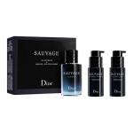 DIOR Wild Fragrance N&auml;opuhastusgeeli Essents Meeste Parf&uuml;&uuml;m Nahahoolduskomplekt Fougere L&otilde;hn Bergamot Lavendel Szechuani Pipar Vanill 60ml+45ml+45ml valge