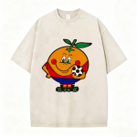Naranjito Hispaania Hispaania Maskott Jalgpall Vintage Pesitud T-s&auml;rk Mehed Naised R&otilde;ivad Mood L&uuml;hikeste Varrukatega T-s&auml;rk Streetwear L white