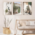 3 tk Kaasaegne Boho Oliivipuu Roheline L&otilde;uendiposteri Komplekt, Raamita Portreeformaadis Elutoa Siseviimistluseks (as the picture,50x70cm-3pcs) gray
