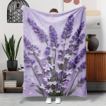 1 tk Lavendlimustriga flanelltekk - Pehme, hubane ja mitmek&uuml;lgne uinakuks, diivanile, telkimiseks v&otilde;i reisimiseks - Digitaaltr&uuml;kk t&otilde;elise 130x150cm51x59in