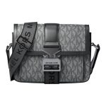MICHAEL KORS Hudson Logo Prindiga Kaetud L&otilde;uendist &Otilde;la- v&otilde;i Crossbody Kott Meeste Hall hall v&auml;rv
