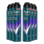 Sure Men Active Dry Deodorant - 72H Pidev Kaitse (6x250ml)
