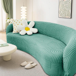 Elastne poolkaarekujuline diivanikate, kujundatud diivanikaitse koertele, žakaarmustriga boho sektsiooniline diivanikate S 90-140cm