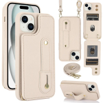 Ristkeha Randmepaelaga Rahakott Nahast Kaardipesa Kogu iPhone 17 16 Pro Max 15 14 12 13 XS Plus SE 2026 Taskurahakott Paelakott For iPhone 16ProMax beež