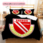 Energie Cottbus logo Muster Voodipesu Kodukaunistus S&uuml;nnip&auml;evakingitus (1 * tekikott + 2 * padjap&uuml;&uuml;ri, ilma s&uuml;damikuta) 135x200cm