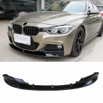 ABS s&uuml;sinikuv&auml;rvi l&auml;ikiv must esipamperi lip-splitterid spoiler BMW F30 F31 M Sport 2012 - 2018 3. seeria pamperi kaitse Gloss Black