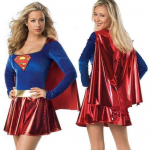 Naiste Supergirli TV-sarja Cosplay Kost&uuml;&uuml;m Kleit Halloweeni Rollim&auml;ngu Peo Kost&uuml;&uuml;m L