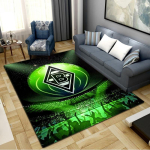 Borussia M&ouml;nchengladbach Vaip elutuppa, magamistuppa, kodu diivanile, laste m&auml;ngimiseks, libisemiskindel p&otilde;randamatt 80x120cm( 31x47in)