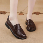 Naiste Retro Korterid Etniline Stiil Mitmev&auml;rvilised &Uuml;mar Ninaga Pehme Tallaga Nahast Kingad S&uuml;gis Suurused Slip-on Loafers Tenis Feminino 35 pruun