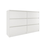 MILAN - Kaasaegne kummut magamistuba elutuba kontor 30x120x77 cm - 6 sahtlit - Panipaik - Kapi