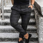 Meeste p&uuml;ksid Slim Fit, pehmed venivad vabaaja p&uuml;ksid T&ouml;&ouml; kontoris 3XL must