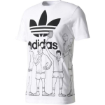 Adidas Originals Trefoil Graafiline T-s&auml;rk Meeste Valge BQ3128 42
