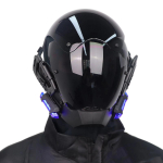 Cyberpunk LED T&auml;isn&auml;oga Kiiver Mask Futuristlik Mecha Cosplay Mask Halloweeni Peo Foto Rekvisiit Kost&uuml;&uuml;mi Aksessuaar