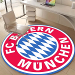 FC Bayern M&uuml;nchen Sinise Teemantmustriga &Uuml;mmargune AlaVaip Bundesliga Jalgpall &Uuml;mmargune P&otilde;randavaip M&auml;ngutool Elutuba Magamistuba KoduDekoratsioon 100x100cm( 27x39in ) red