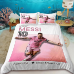 Tekikate Lionel Messi Jalgpalli Superstaar Voodipesukomplekt Tr&uuml;kitud Tekikate Voodipesukomplekt Pehme Kuninglik T&auml;issuuruses Voodipesukomplekt Poisile 155x200cm