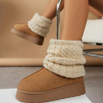 Talvised armsad soojad paksude tallad mugavad naiste saapad pl&uuml;&uuml;sist vooder l&uuml;hike vars kitsas libisemiskindel kootud sokk lumesaapad 43 brown
