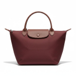 Longchamp Le Pliage Logo Taaskasutatud L&otilde;uendist Kandekott V&auml;ike Unisex Kandekott Veinipunane L1621979P87 Basic Set (Bag) brown