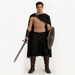 Spartalik s&otilde;dalase keep Halloweeni kost&uuml;&uuml;m Rooma keep Cosplay T&auml;iskasvanud Lapsed Punane koos prossiga S（118cm） must