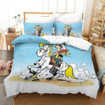 Uus Lucky Luke 3D UUS Tekikott Padjap&uuml;&uuml;r Voodipesukomplekt T&auml;iskasvanud Poiss T&uuml;druk Magamistoa Kaunistus Lapsed &Uuml;hene Kahene Suur 135x200cm