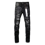 Lilla k&otilde;rge versioon stiil punk retro sinine rebitud kitsas sobivus veniv tr&uuml;kiv&auml;rv meeste teksad trend M must
