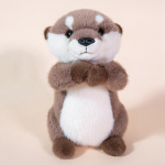Kallistav saarma plush-m&auml;nguasjad kohev hubane koomiksilooma nukk armas h&auml;sti k&auml;ituv saarma beebinukk naljakas laste m&auml;nguasjad tore kingitus 35cm pruun