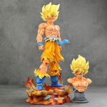 Jt Kuju Dragon Ball Z Son Goku Kuju Vahetatavad Pead LED Alus Super Saiyan Goku Tegevuskujud Kogumisrežiim M&auml;nguasjad Kingitused