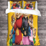 Multikas Alvin & Chipmunks Tekikate Padjap&uuml;&uuml;r Voodipesukomplekt T&auml;iskasvanud Poiss T&uuml;druk Magamistoa Kaunistus Laste &Uuml;he-Kahekohaline Suurus 135cmx200cm